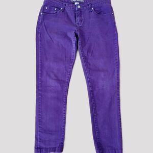 Love Notes Purple Skinny Jeans, Size 7/8